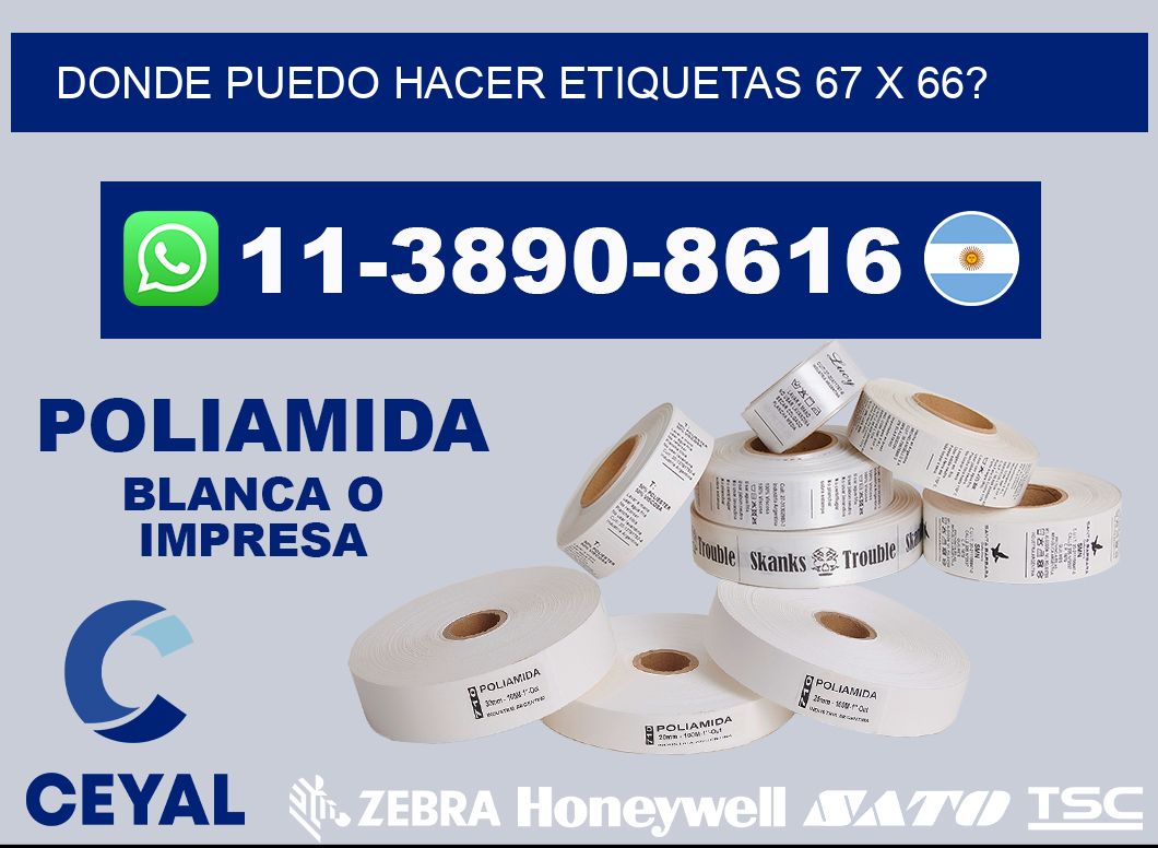 donde puedo hacer etiquetas 67 x 66?