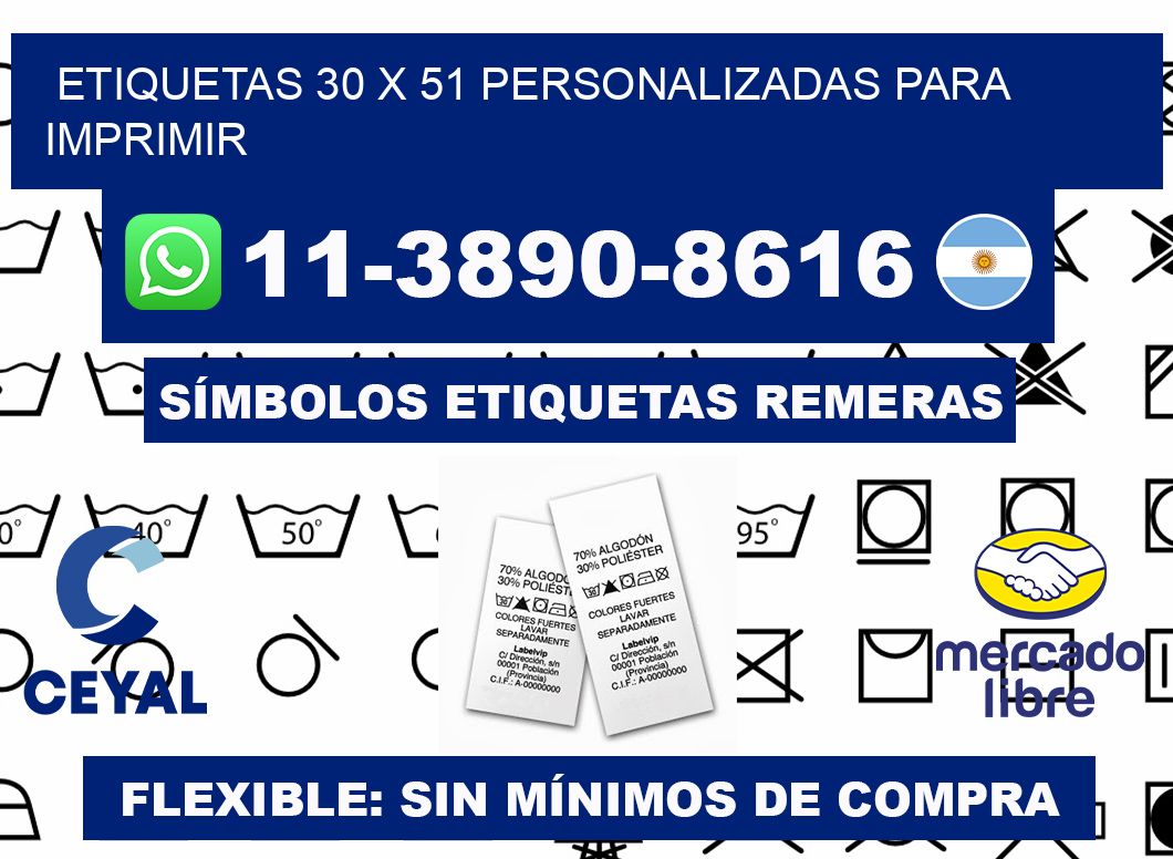 etiquetas 30 x 51 personalizadas para imprimir