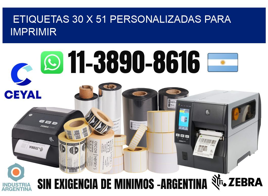 etiquetas 30 x 51 personalizadas para imprimir