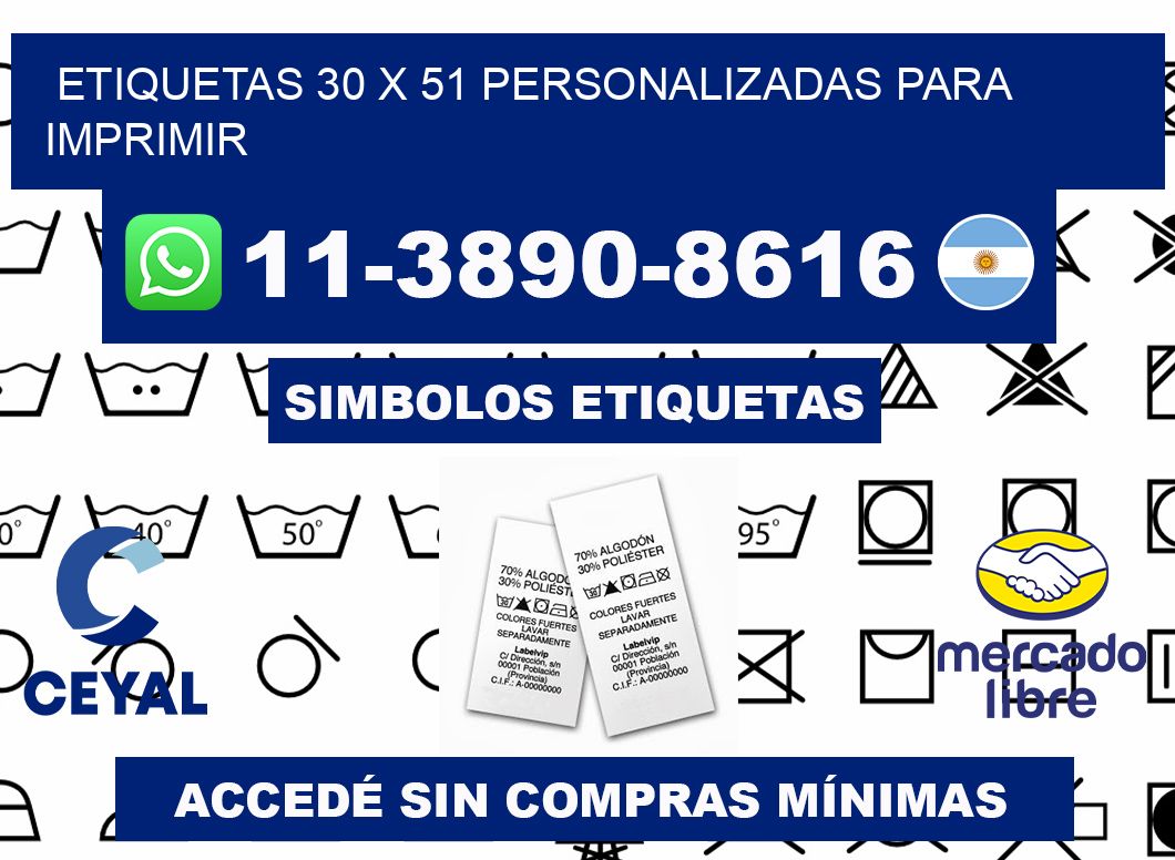 etiquetas 30 x 51 personalizadas para imprimir