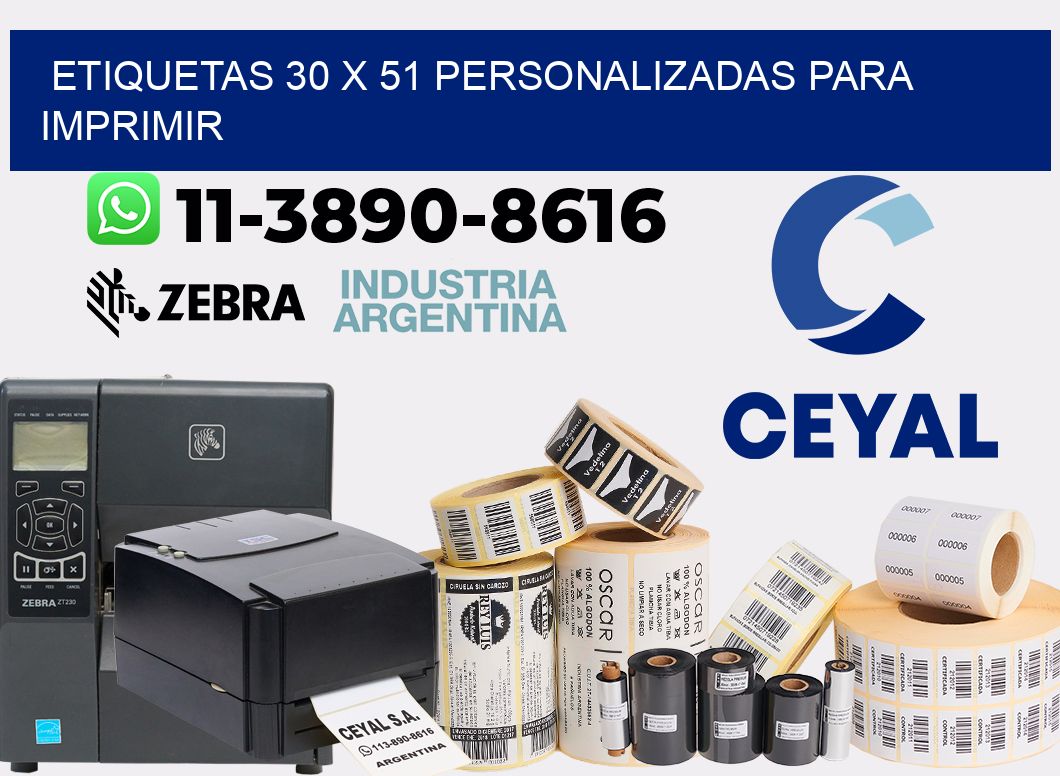 etiquetas 30 x 51 personalizadas para imprimir