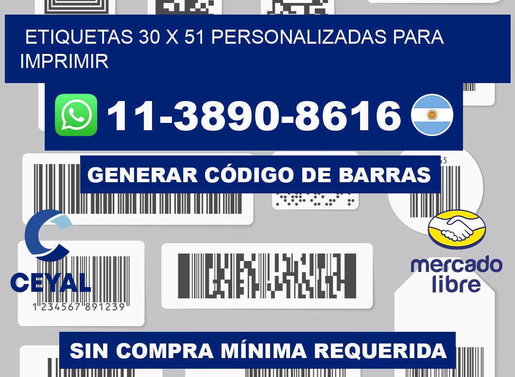 etiquetas 30 x 51 personalizadas para imprimir