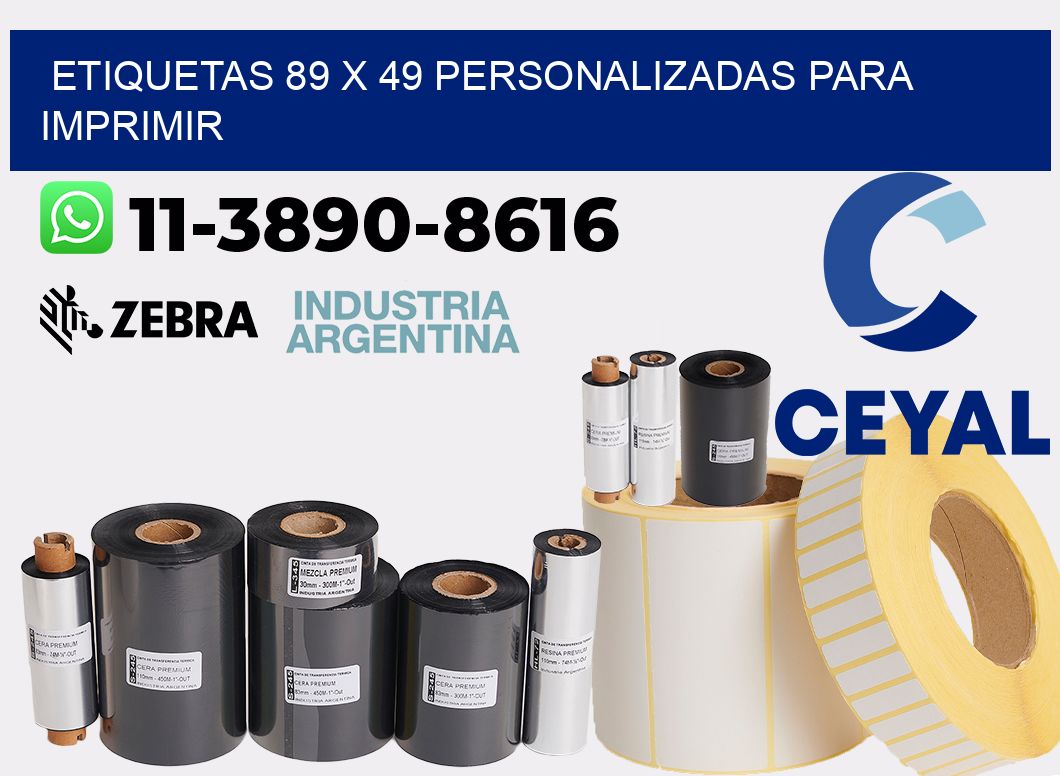 etiquetas 89 x 49 personalizadas para imprimir