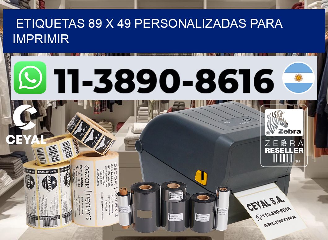etiquetas 89 x 49 personalizadas para imprimir