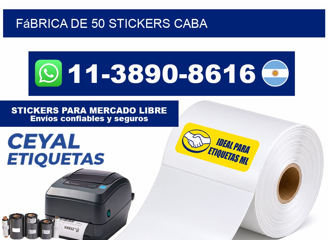 fábrica de 50 stickers CABA