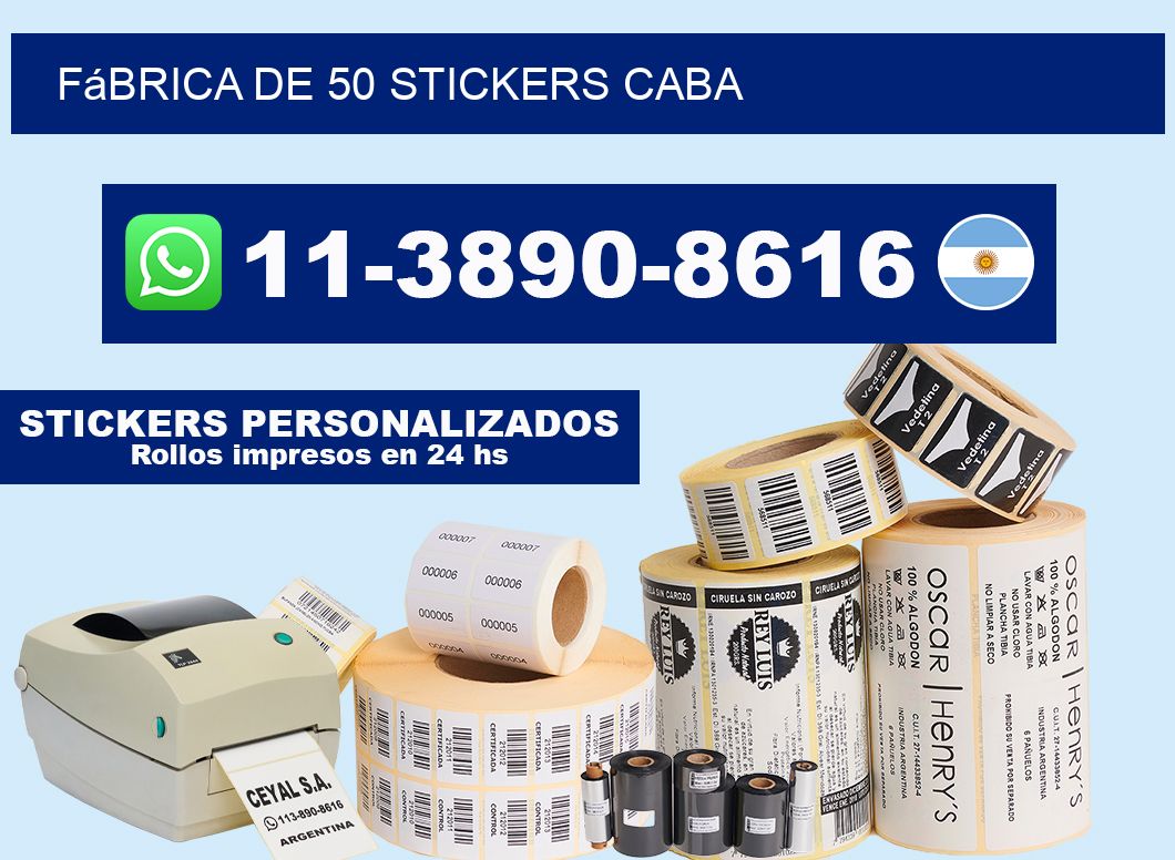 fábrica de 50 stickers CABA