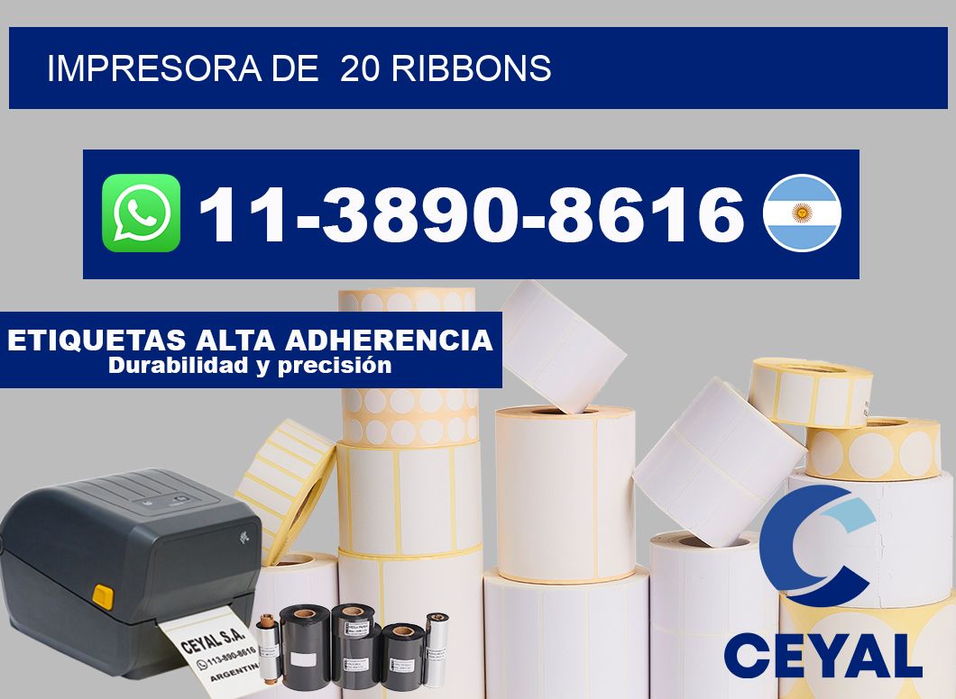 impresora de  20 ribbons