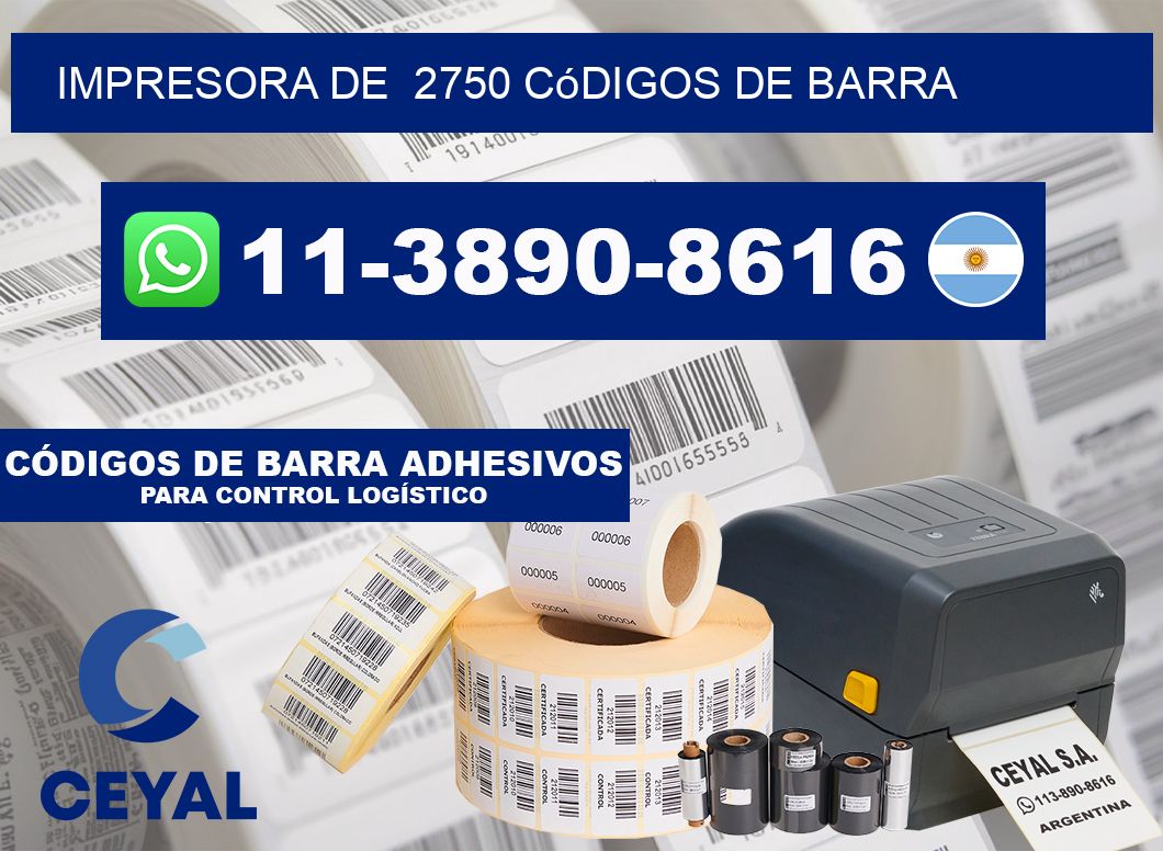 impresora de 2750 códigos de barra