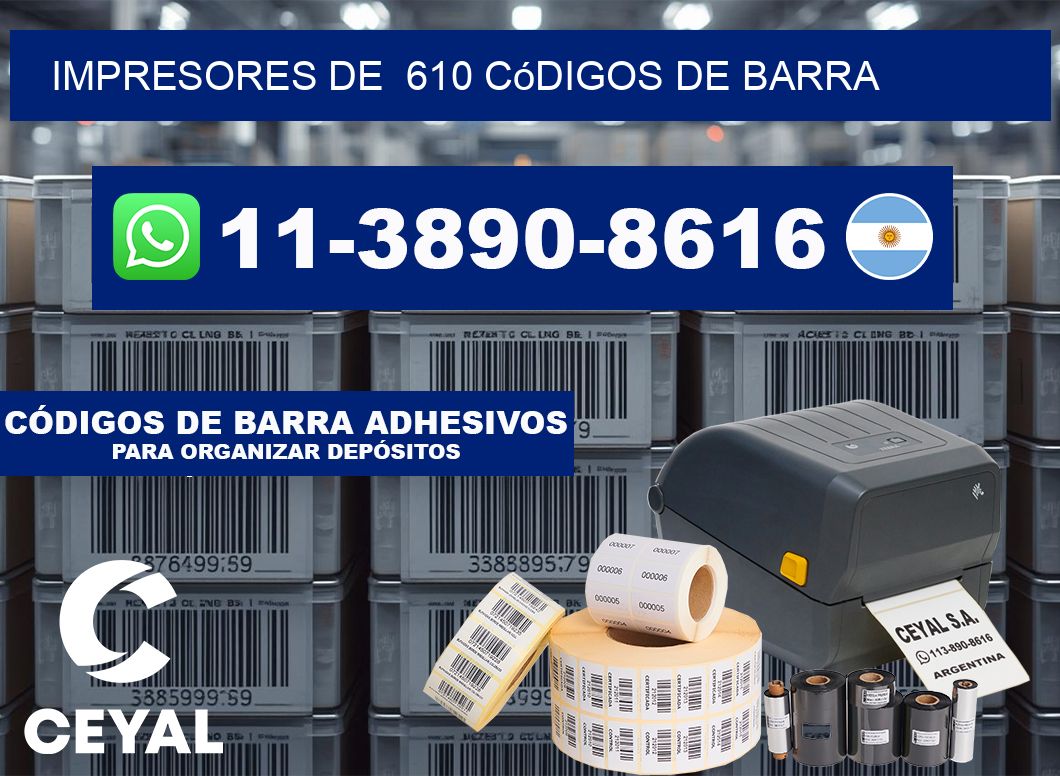 impresores de 610 códigos de barra