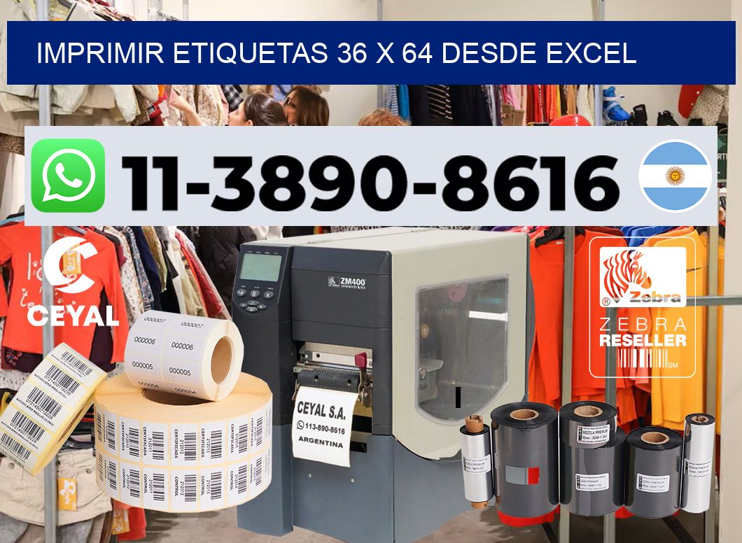 imprimir etiquetas 36 x 64 desde excel