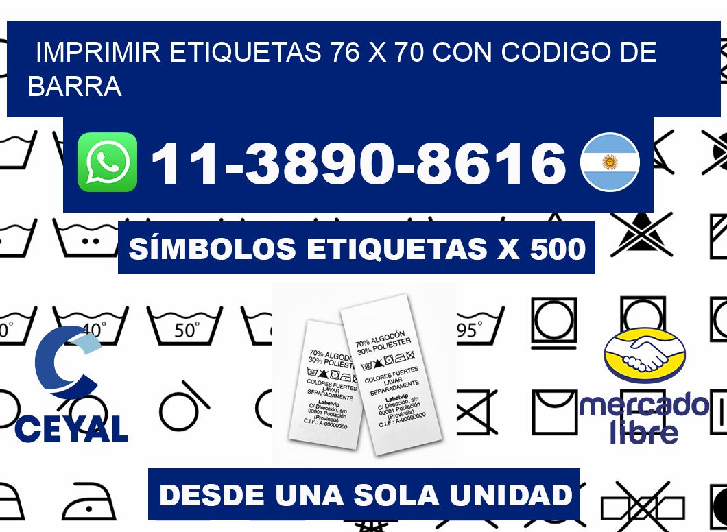 imprimir etiquetas 76 x 70 con codigo de barra