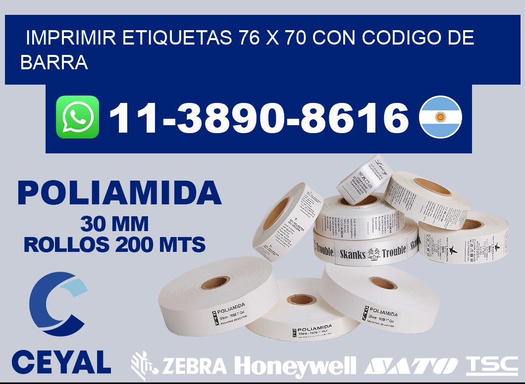 imprimir etiquetas 76 x 70 con codigo de barra