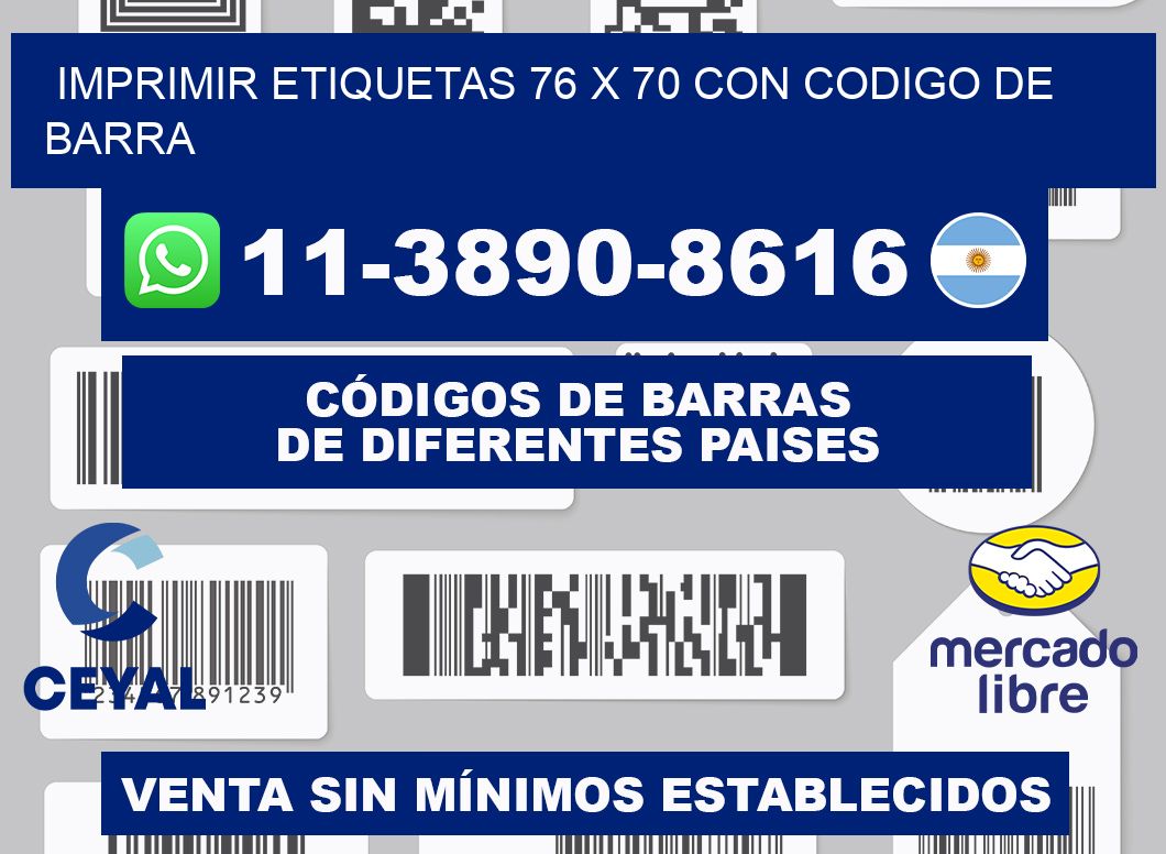 imprimir etiquetas 76 x 70 con codigo de barra