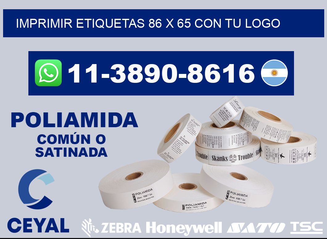 imprimir etiquetas 86 x 65 con tu logo