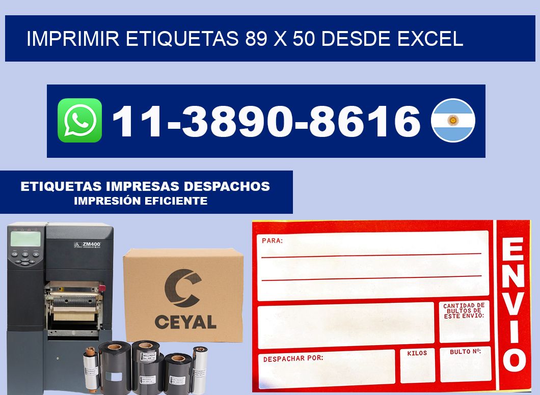 imprimir etiquetas 89 x 50 desde excel