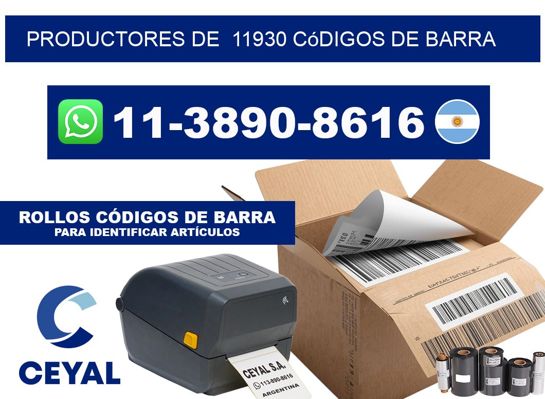 productores de  11930 códigos de barra
