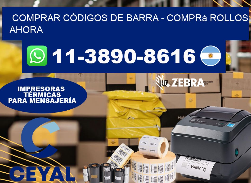 COMPRAR CÓDIGOS DE BARRA - Comprá rollos ahora