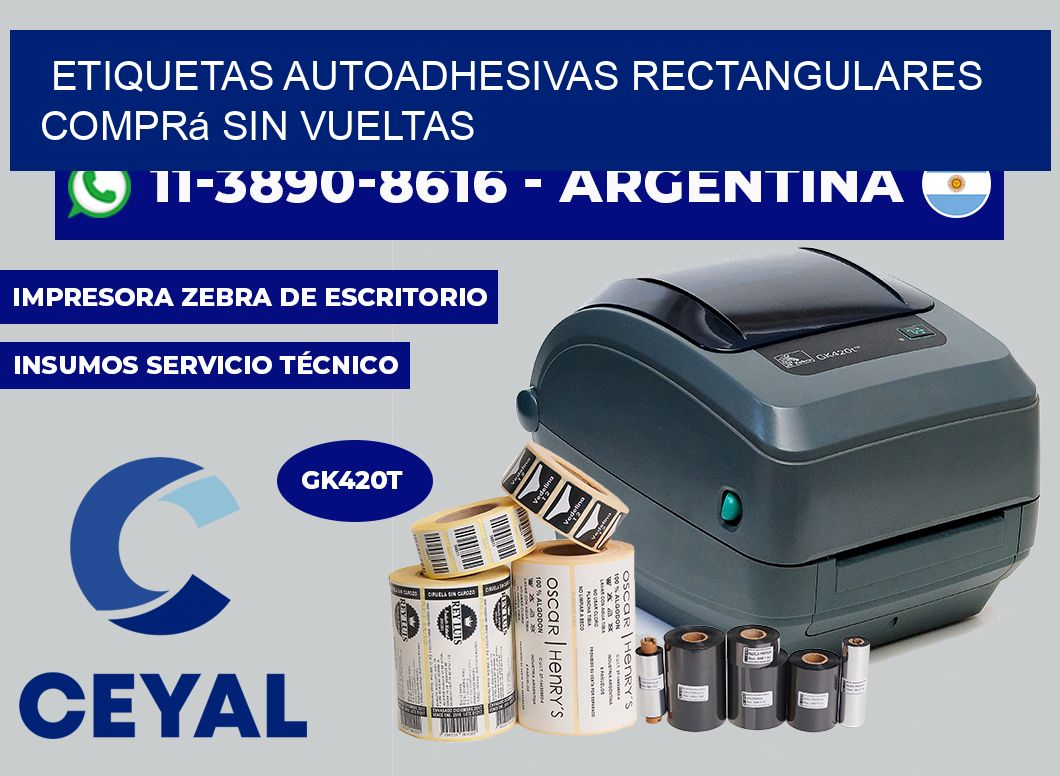 ETIQUETAS AUTOADHESIVAS RECTANGULARES Comprá sin vueltas