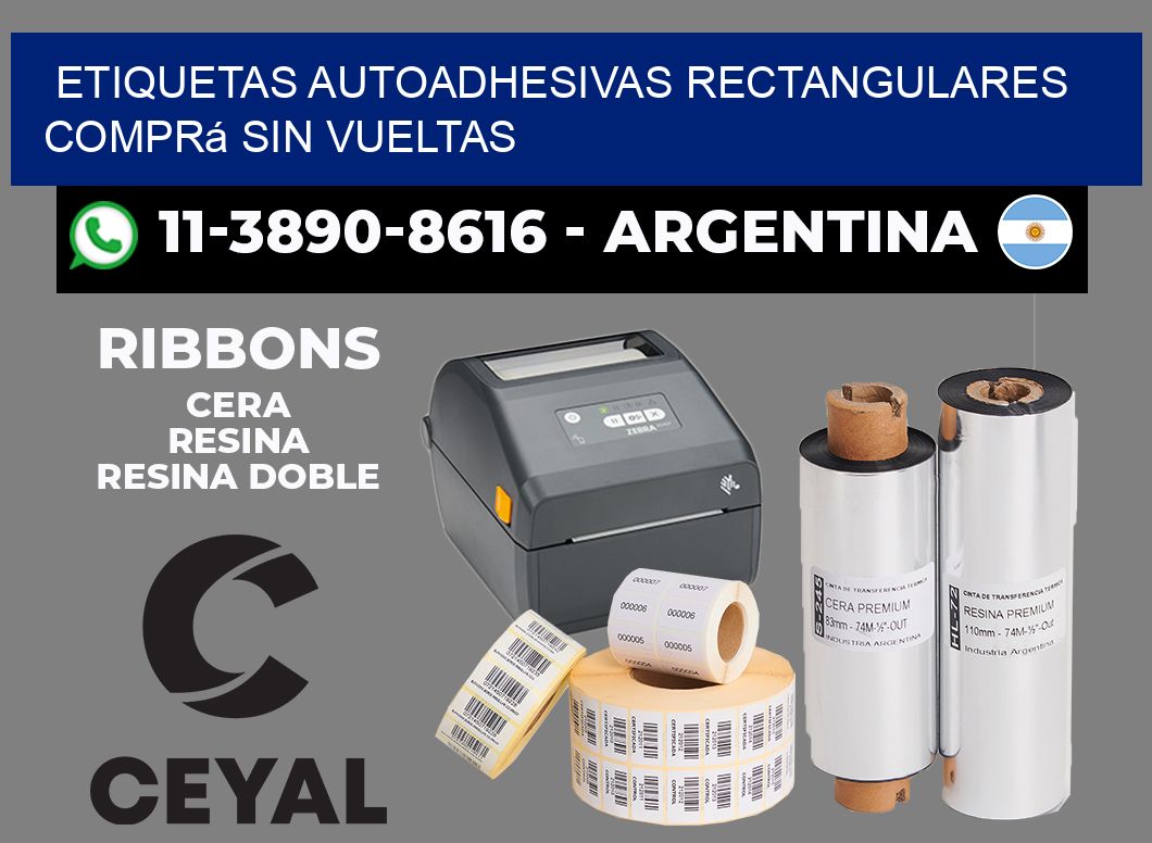 ETIQUETAS AUTOADHESIVAS RECTANGULARES Comprá sin vueltas