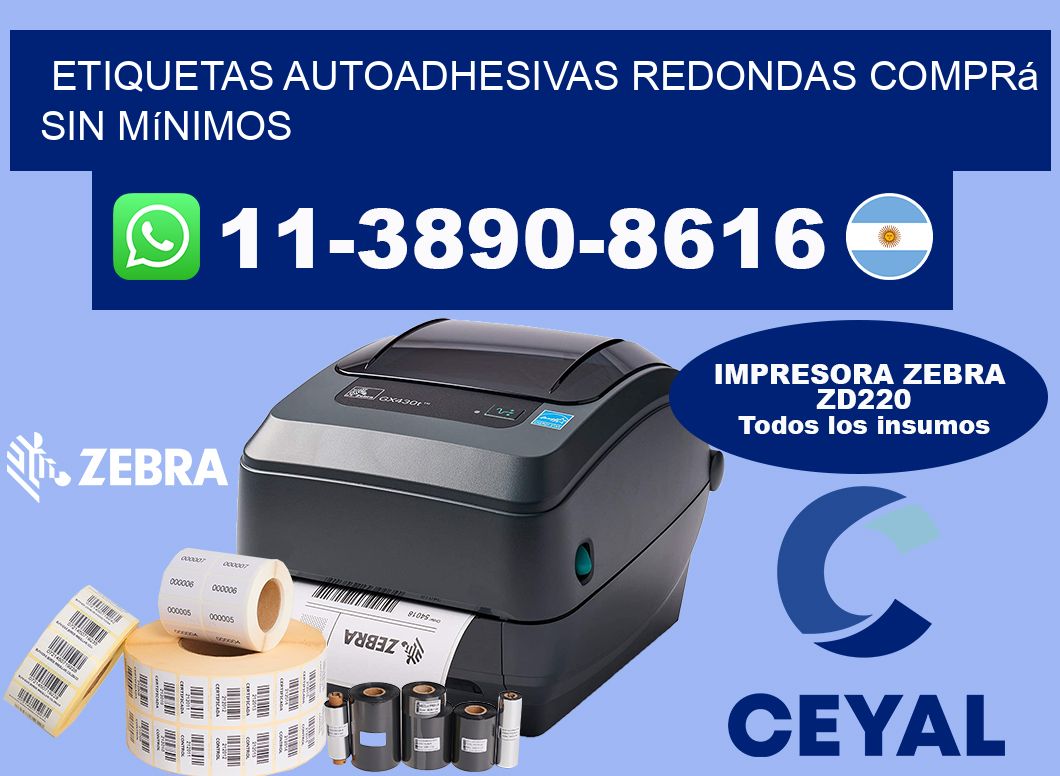 ETIQUETAS AUTOADHESIVAS REDONDAS Comprá sin mínimos