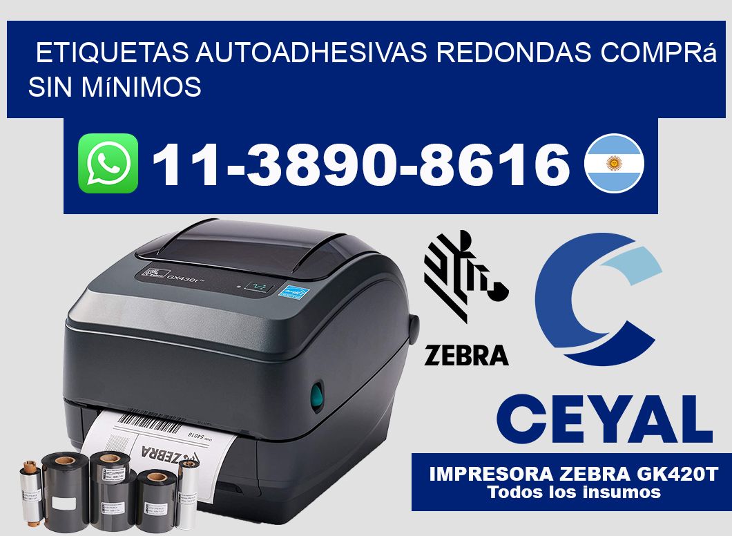 ETIQUETAS AUTOADHESIVAS REDONDAS Comprá sin mínimos