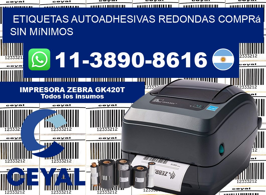 ETIQUETAS AUTOADHESIVAS REDONDAS Comprá sin mínimos