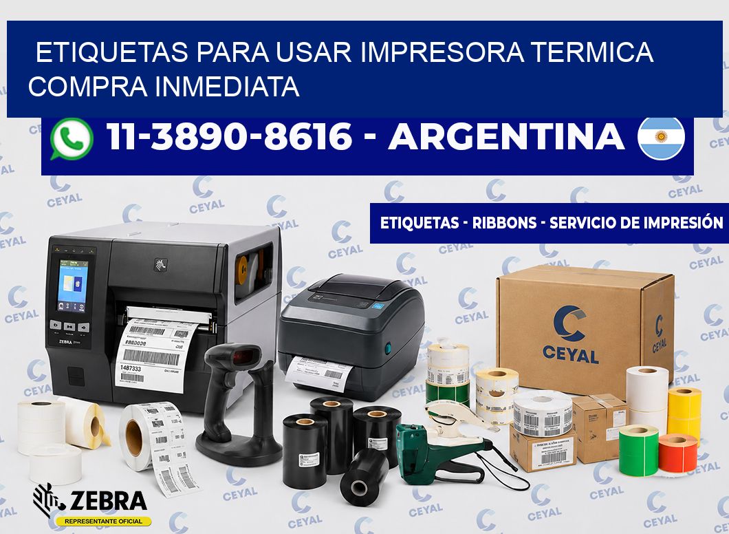 ETIQUETAS PARA USAR IMPRESORA TERMICA Compra inmediata