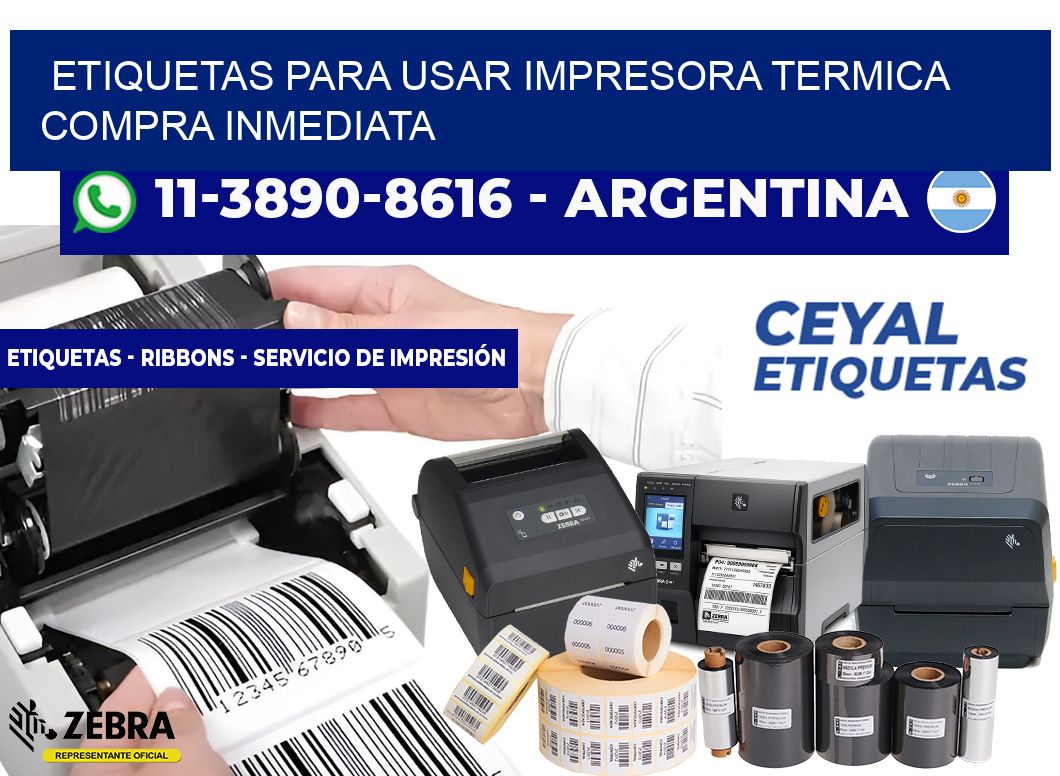 ETIQUETAS PARA USAR IMPRESORA TERMICA Compra inmediata