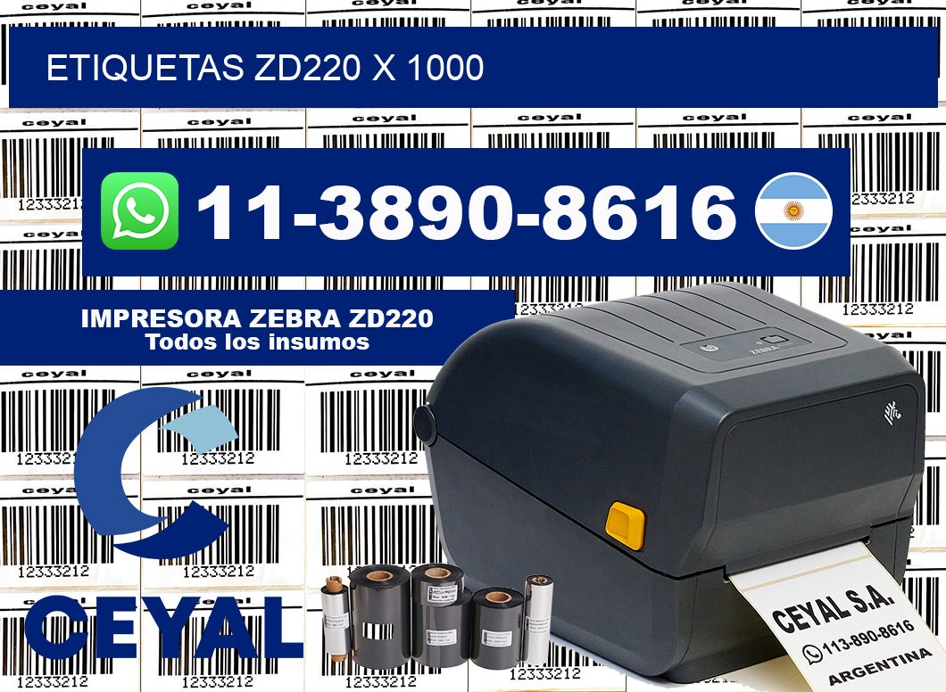 ETIQUETAS ZD220 x 1000