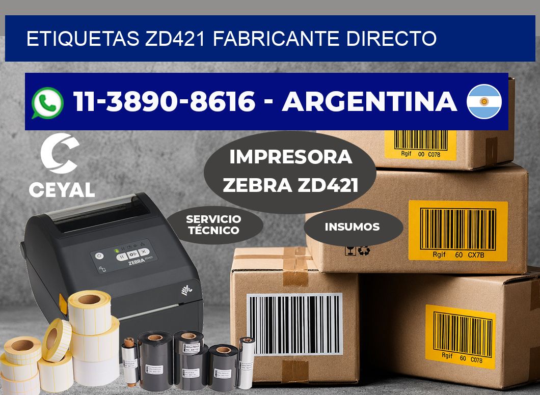 ETIQUETAS ZD421 fabricante directo