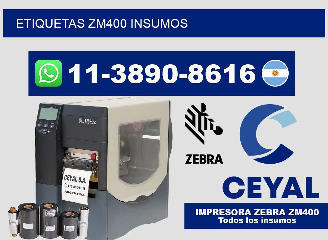 ETIQUETAS ZM400 insumos