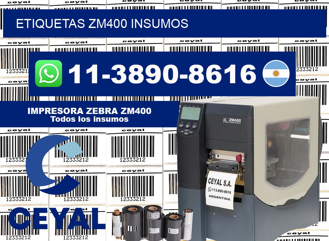 ETIQUETAS ZM400 insumos