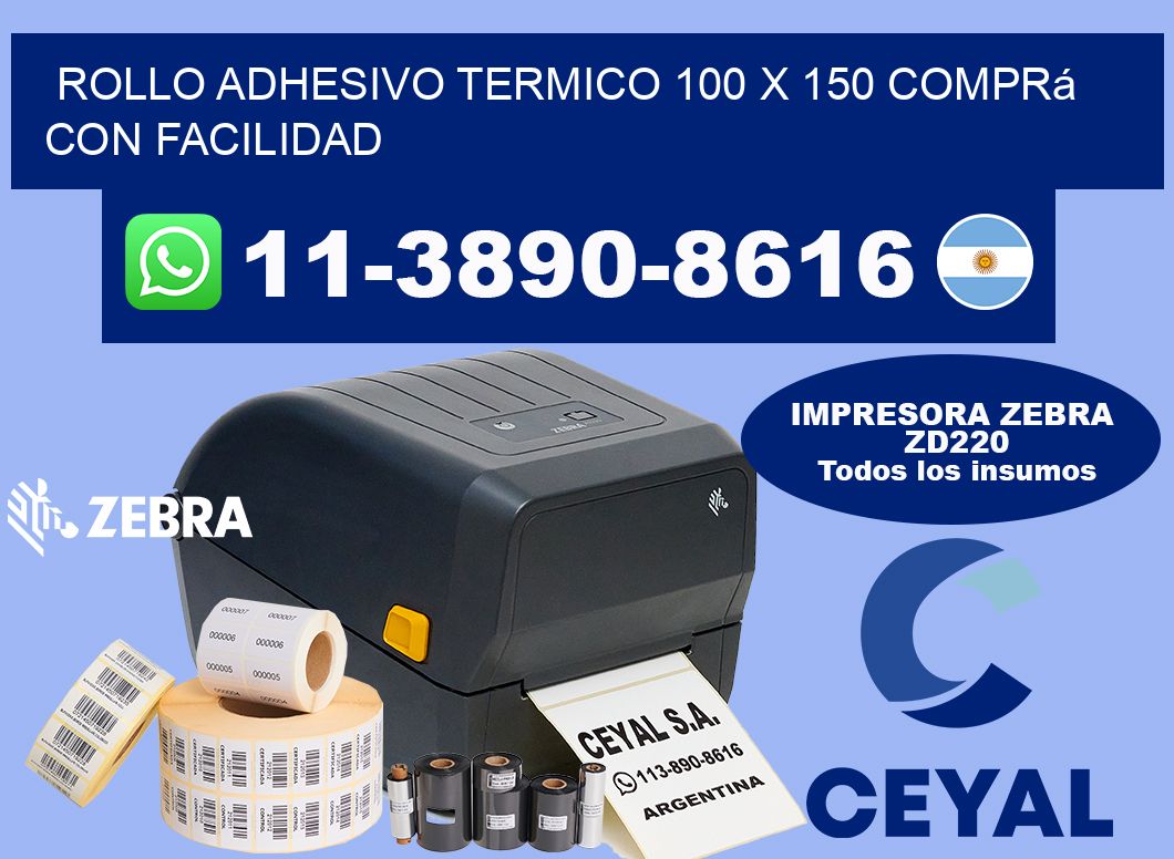 ROLLO ADHESIVO TERMICO 100 X 150 Comprá con facilidad