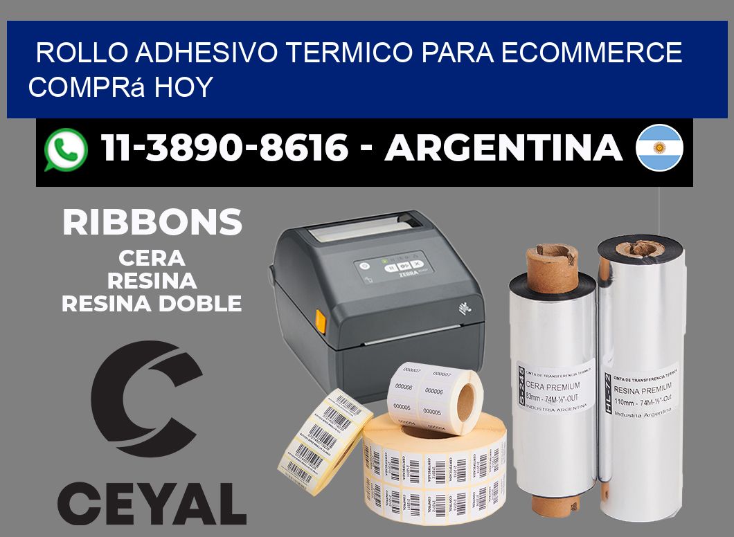 ROLLO ADHESIVO TERMICO PARA ECOMMERCE Comprá hoy