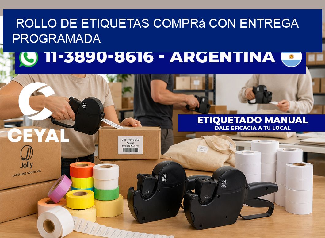 ROLLO DE ETIQUETAS Comprá con entrega programada
