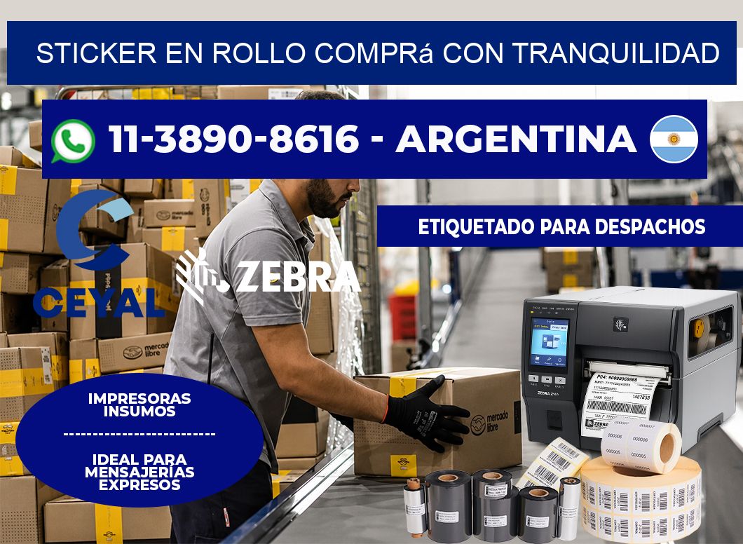 STICKER EN ROLLO Comprá con tranquilidad