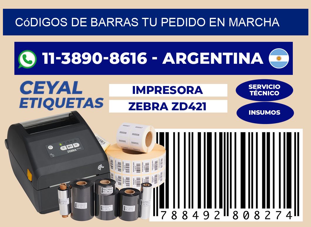 códigos de barras Tu pedido en marcha