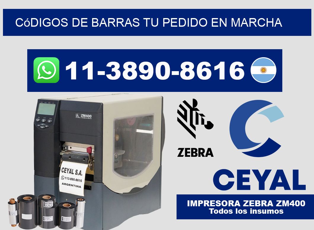 códigos de barras Tu pedido en marcha