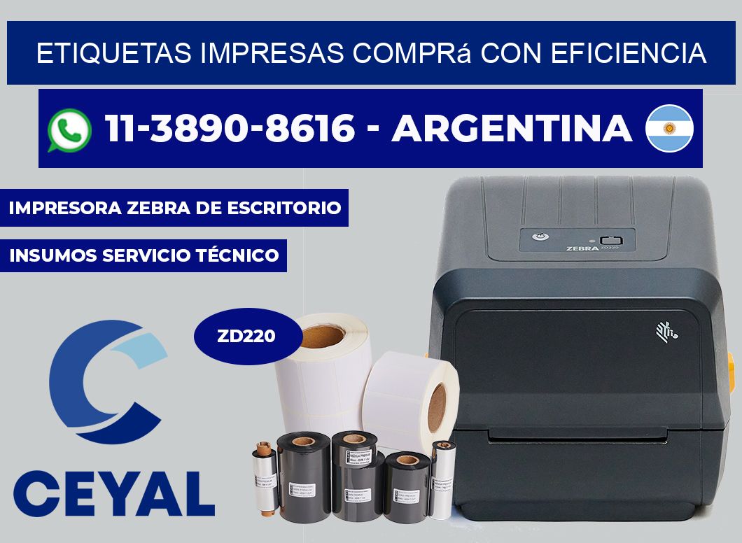 etiquetas impresas Comprá con eficiencia