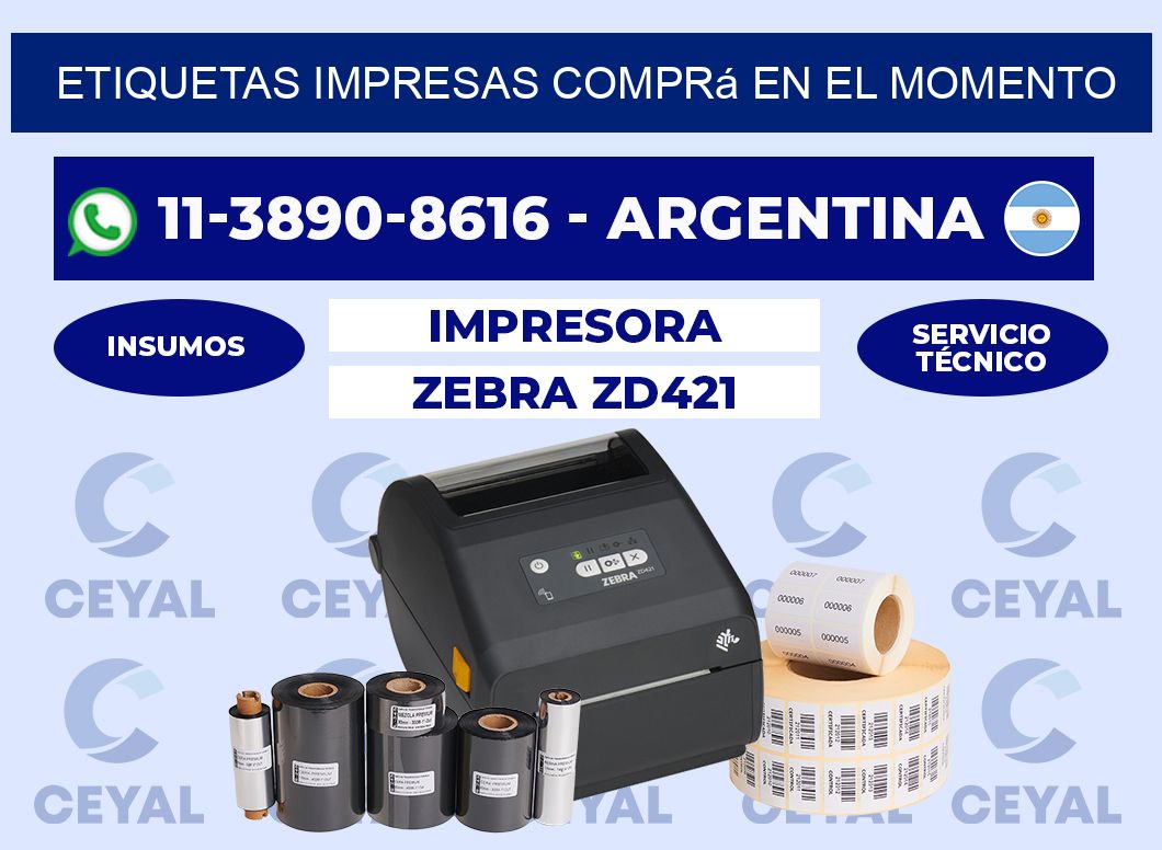 etiquetas impresas Comprá en el momento