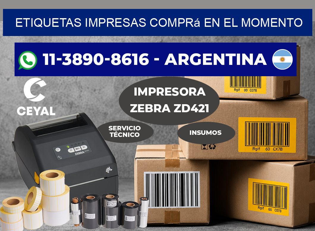 etiquetas impresas Comprá en el momento