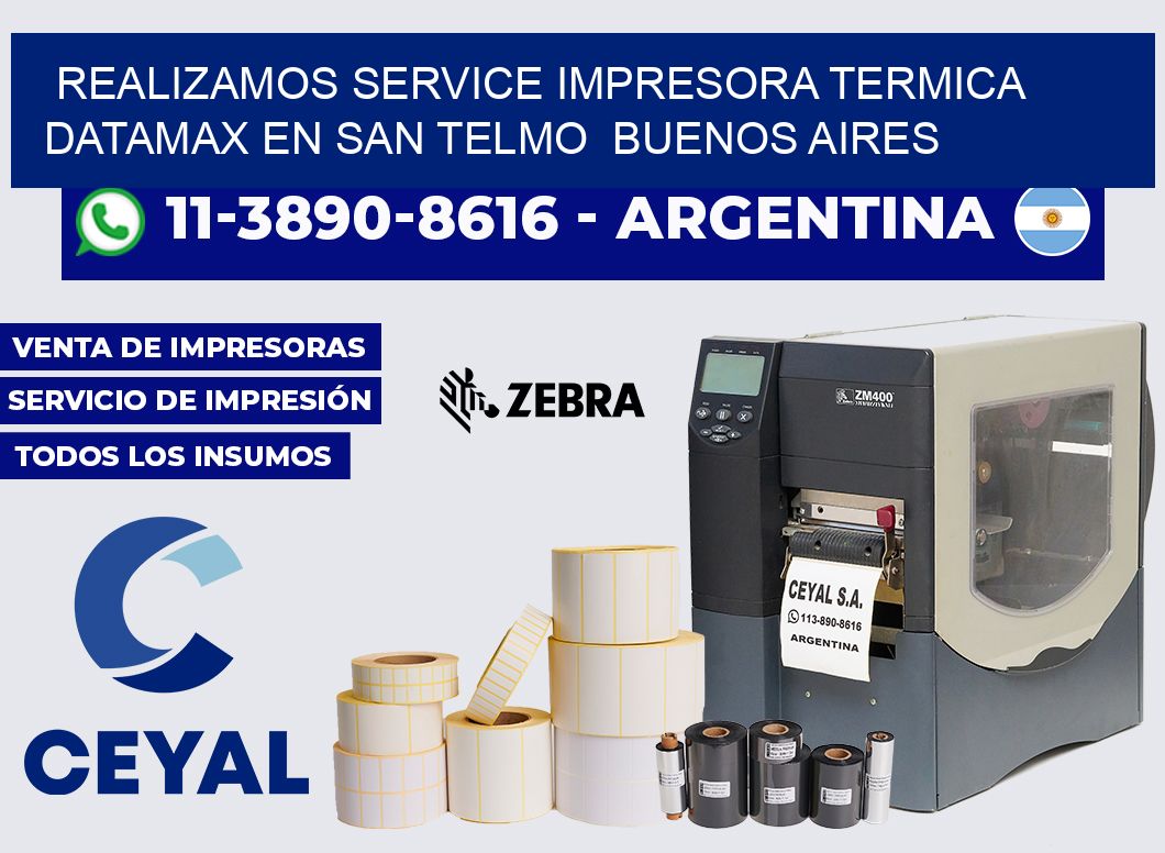 realizamos service impresora termica Datamax en San Telmo  Buenos Aires