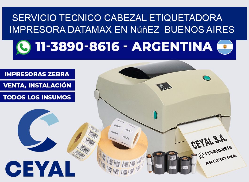 servicio tecnico cabezal etiquetadora impresora Datamax en Núñez  Buenos Aires