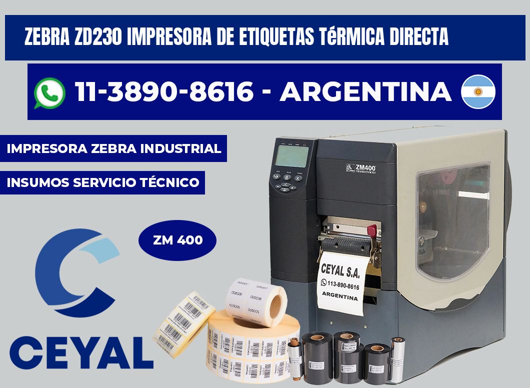 zebra ZD230 impresora de etiquetas térmica directa