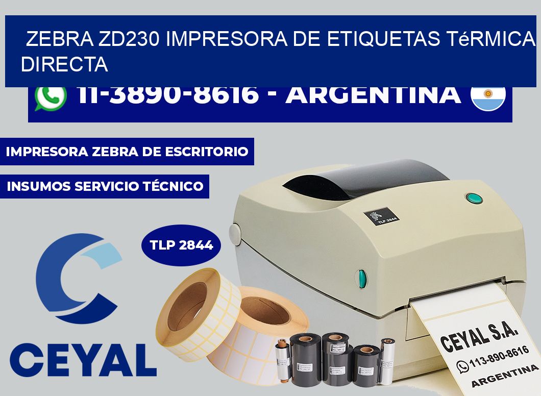 zebra ZD230 impresora de etiquetas térmica directa