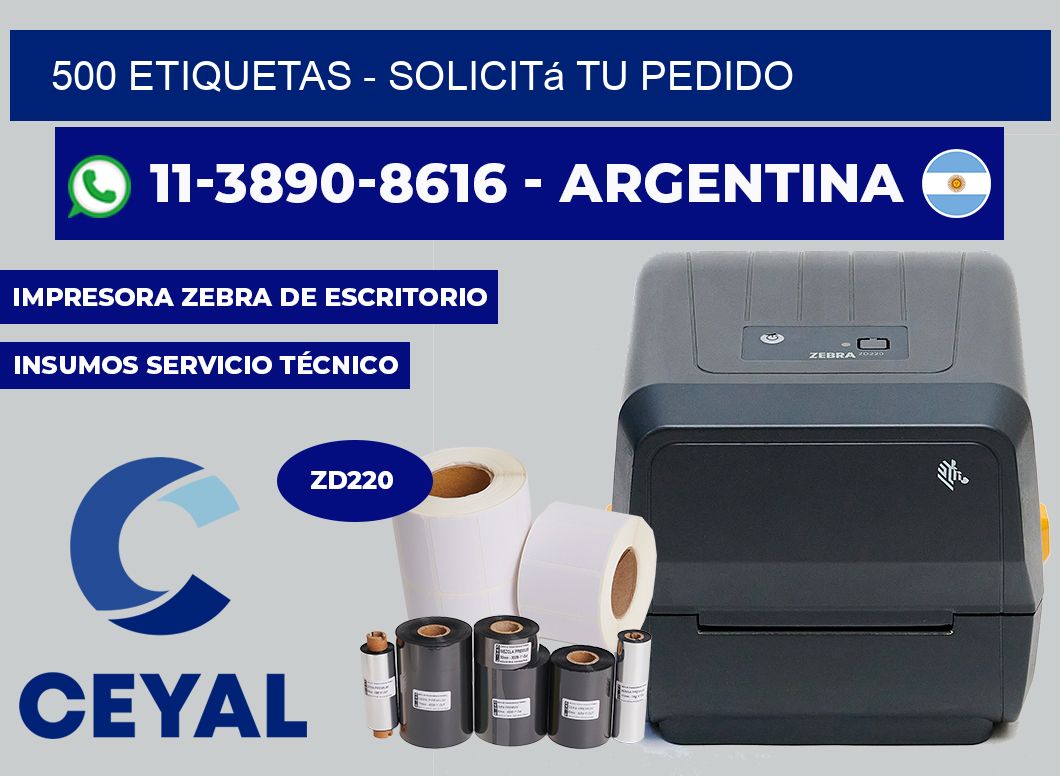 500 ETIQUETAS - Solicitá tu pedido