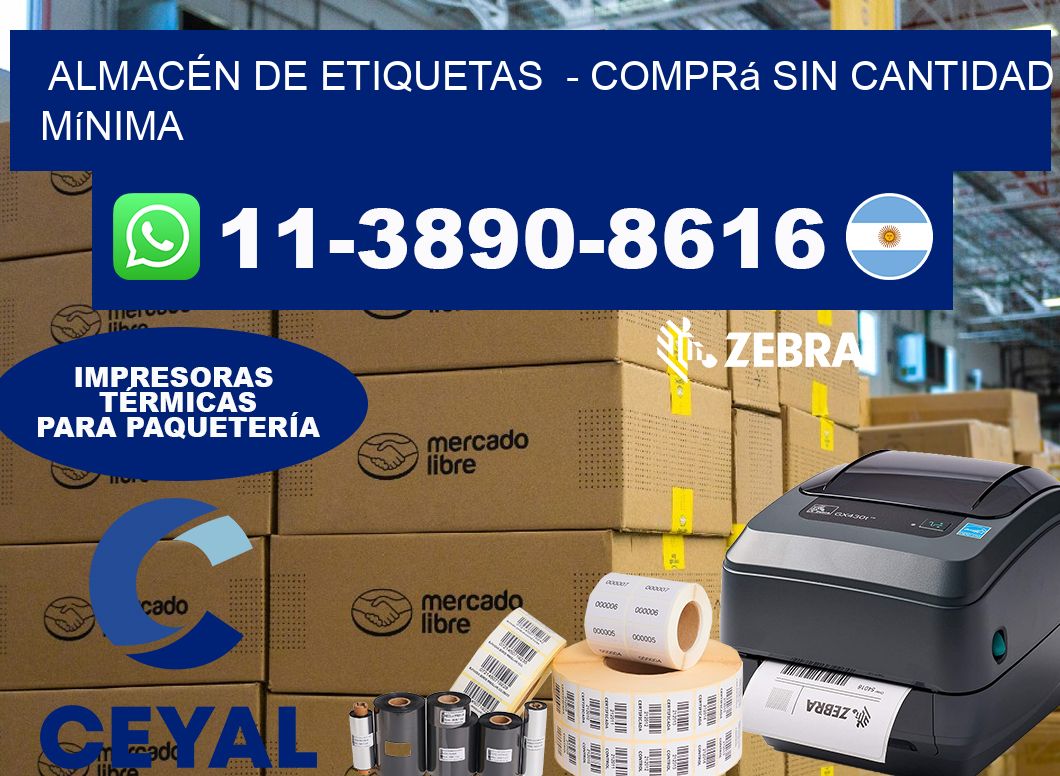 ALMACÉN DE ETIQUETAS  – Comprá sin cantidad mínima