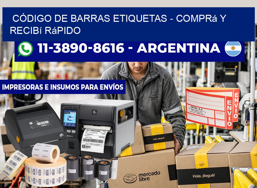 CÓDIGO DE BARRAS ETIQUETAS - Comprá y recibí rápido