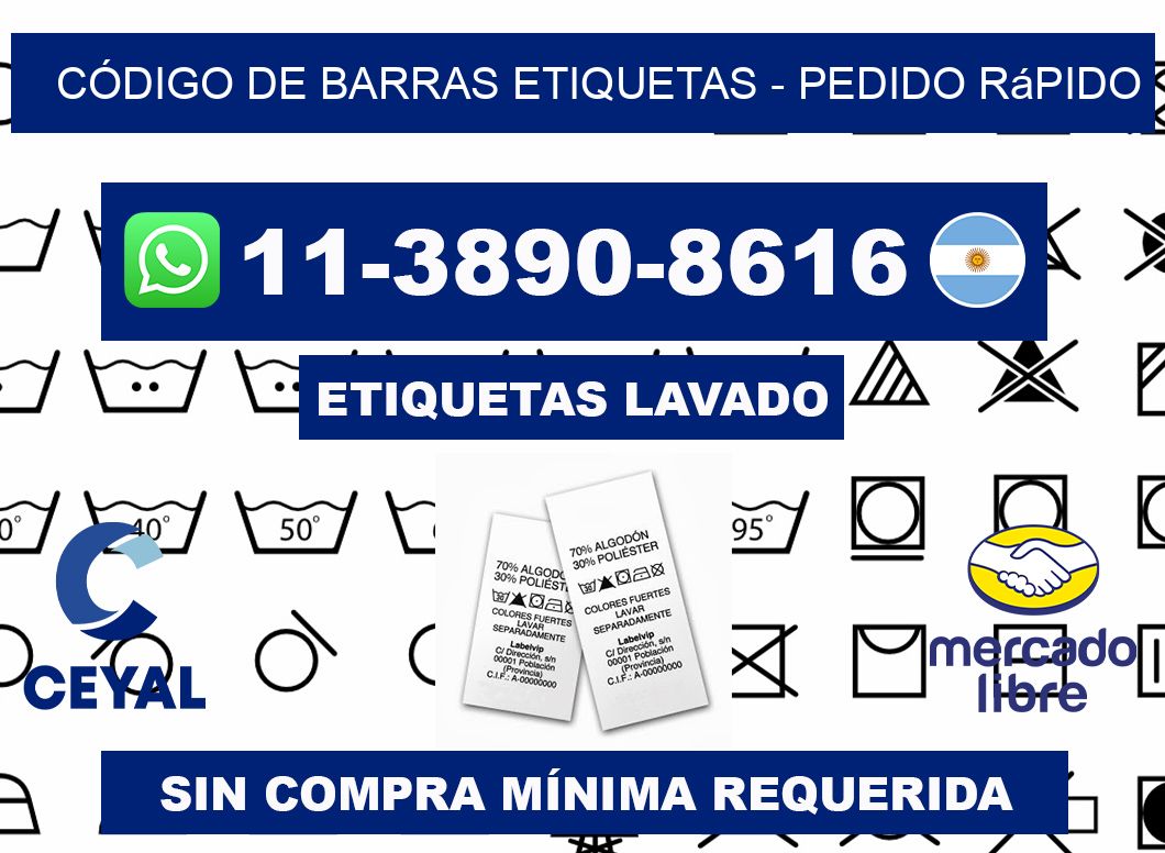 CÓDIGO DE BARRAS ETIQUETAS - Pedido rápido