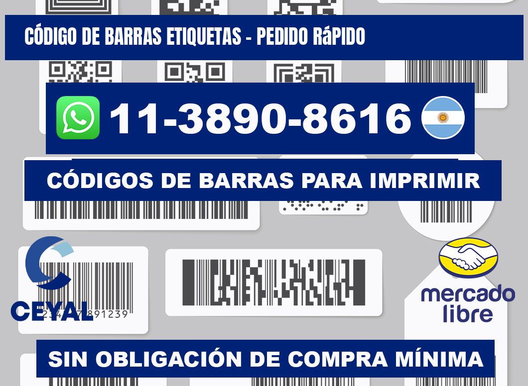 CÓDIGO DE BARRAS ETIQUETAS - Pedido rápido